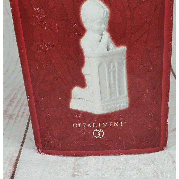 Rare Vintage Dept. 56 I Believe Boy White Porcelain Inspirational Silhouettes Co - Picture 3 of 12